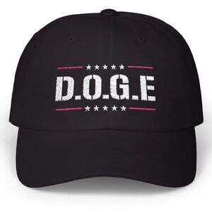 Black D.O.G.E Cap Department of Government Efficiency Baseball cap